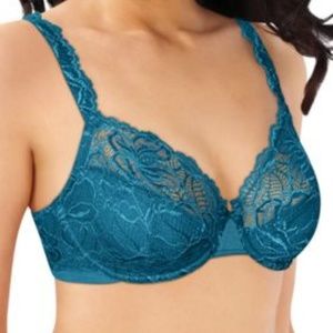 NEW BALI 6543 BRA LACE Blue Oasis 34 D lined
